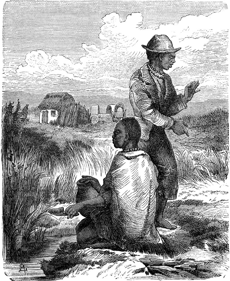 Seven Years in South Africa, page 415, Baharutse drawing water