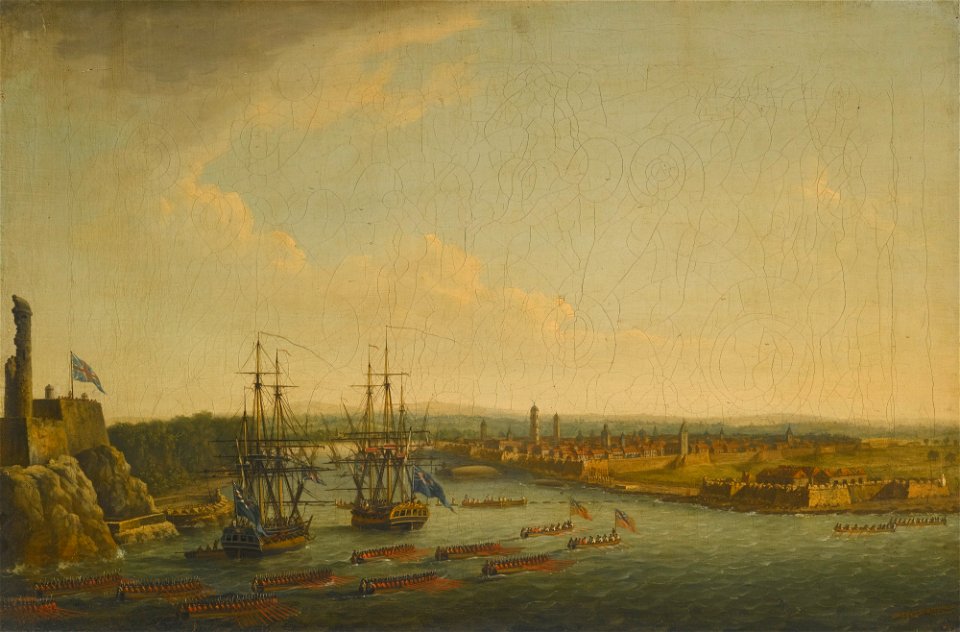 Dominic Serres the Elder - The Siege of Havana 1762, view of the city
