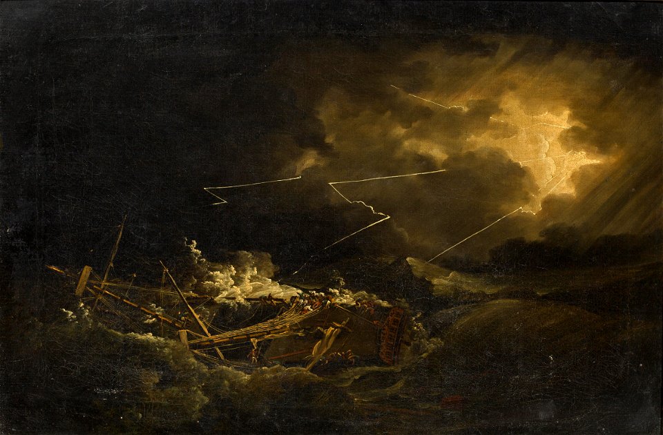 John Thomas Serres - The wreck of the H.M.S. Deal Castle