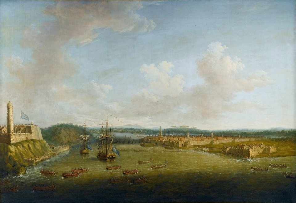 Dominic Serres - The Capture of Havana, 1762, Taking the Town, 14 August