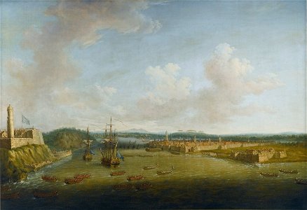 Dominic Serres - The Capture of Havana, 1762, Taking the Town, 14 August