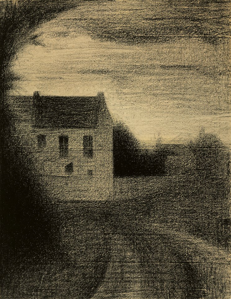 Seurat - Maison carrée, circa 1882-1884, Hauke 652