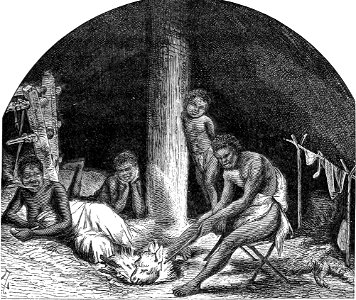 Seven Years in South Africa, page 103, interior of a Koranna hut