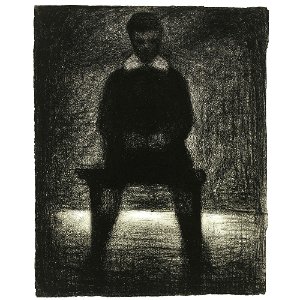 Seurat - GARÇONNET ASSIS (MAURICE APPERT), circa 1884, Hauke 607