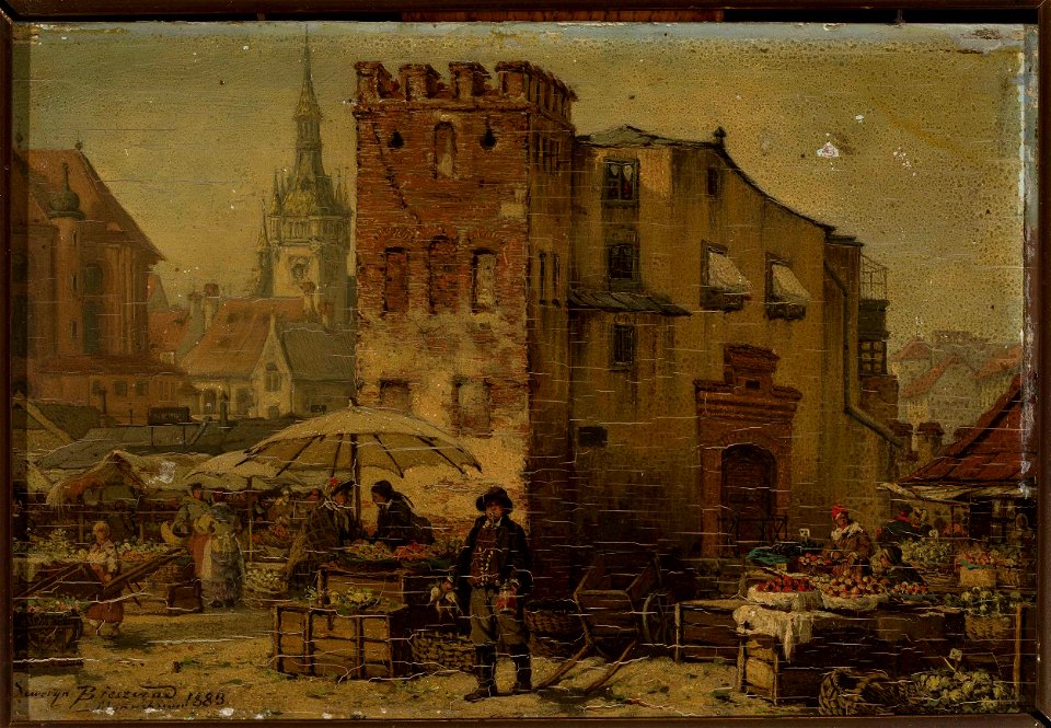 Seweryn Bieszczad - Marketplace in Munich - MP 3419 MNW - National Museum in Warsaw