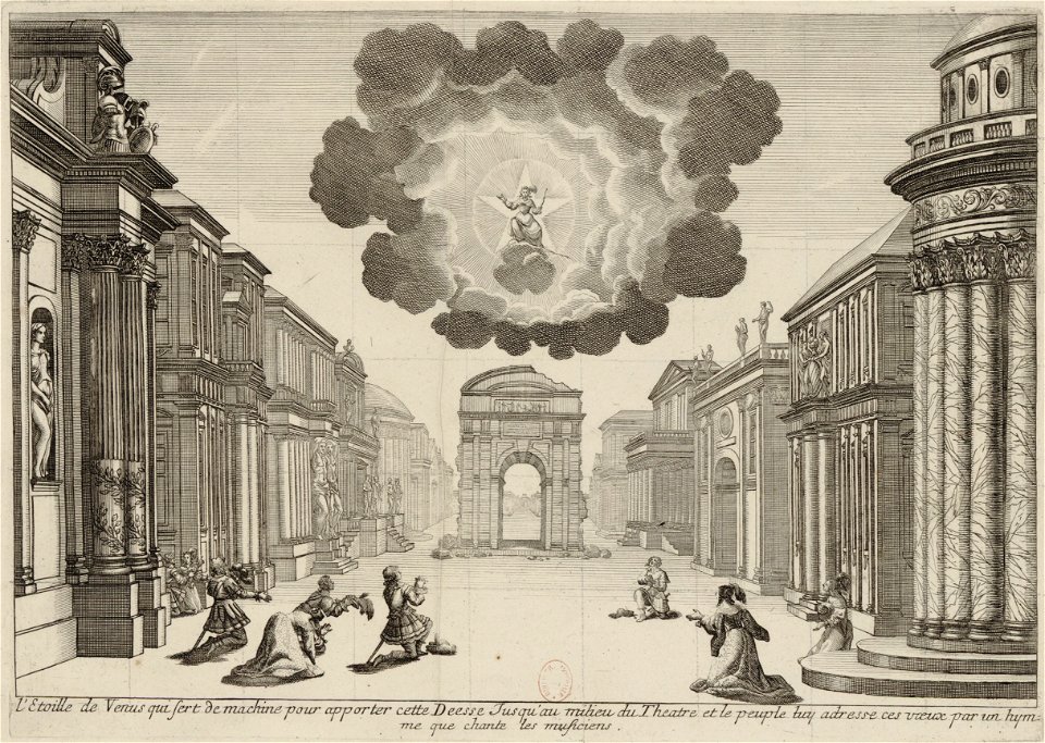 Set design Act1 of Andromède by P Corneille 1650 - Gallica 2010