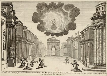 Set design Act1 of Andromède by P Corneille 1650 - Gallica 2010