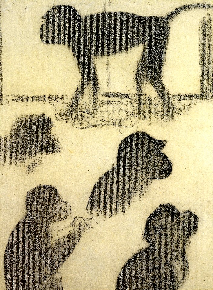 Seurat - Studio di scimmiette per La Grande Jatte