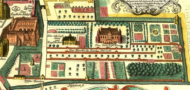 Seutter Stuttgardia Schloss und Lusthaus