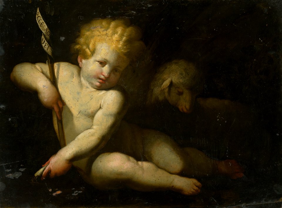 Severotaliansky maliar zo 17. storočia - Ján Krstiteľ ako dieťa s baránkom - O 3265 - Slovak National Gallery