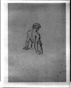 Seurat - Male Nude Seen from Behind, study after Raphael, 1981.110
