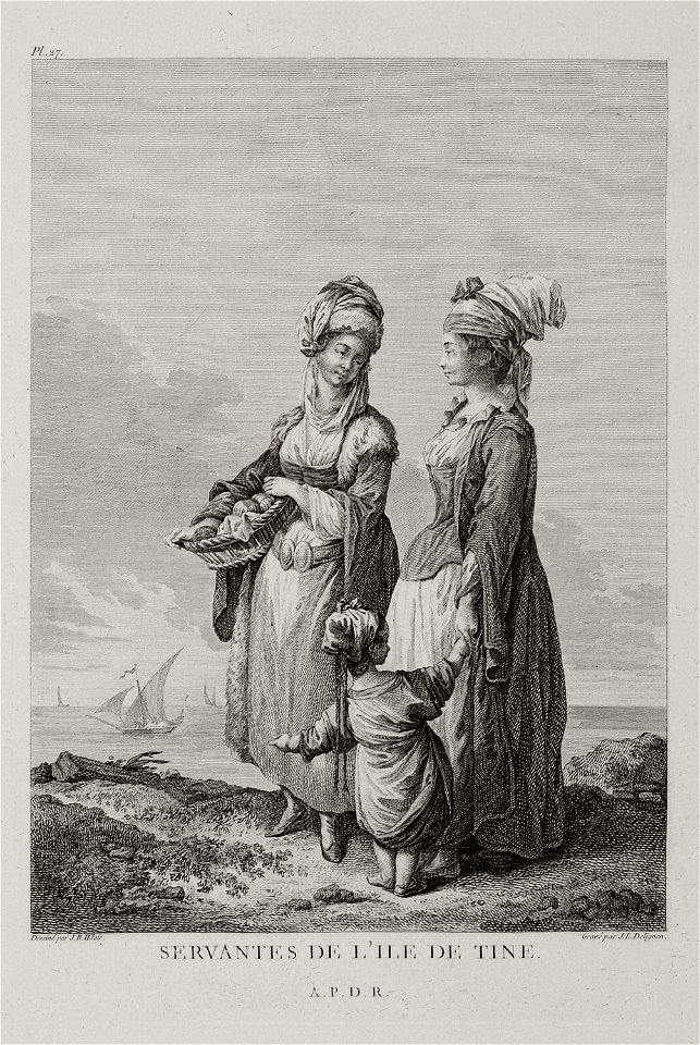 Servantes de l'ile de Tine - Choiseul-gouffier Gabriel Florent Auguste De - 1782