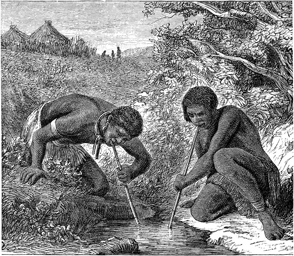 Seven Years in South Africa, page 405, Masarwas drinking