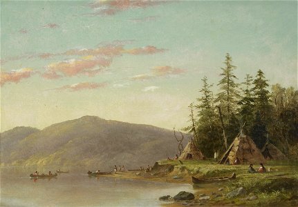 Seth Eastman - Chippewa Encampment on the Upper Mississippi - 147-1974 - Saint Louis Art Museum