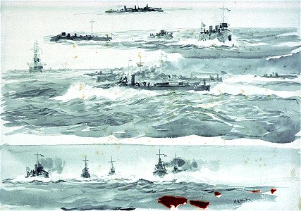 Several studies of late-Victorian torpedo boats at sea RMG PV0003