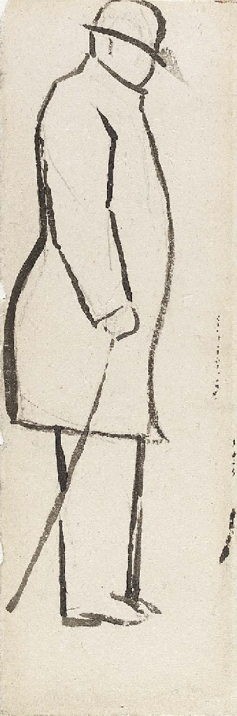 Seurat - Un bonhomme, circa 1881, Hauke 411