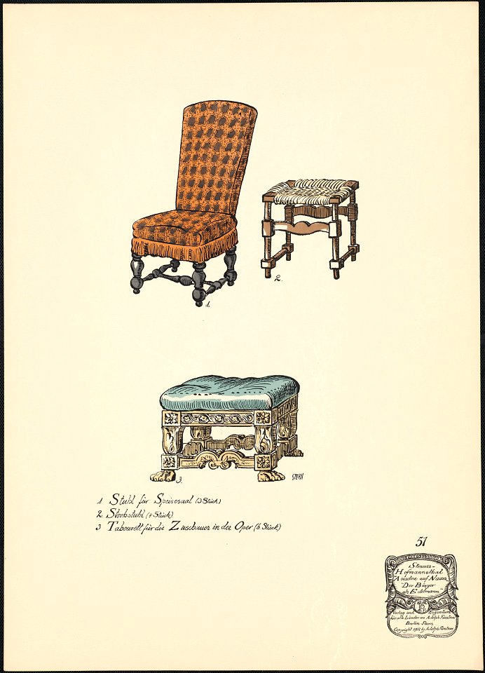 Sessel 1 bis 3 (Boston Public Library)