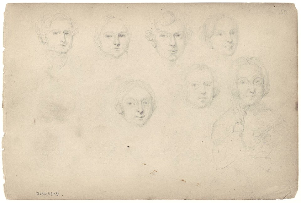 Seven unknown sitters by William Egley