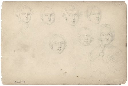 Seven unknown sitters by William Egley