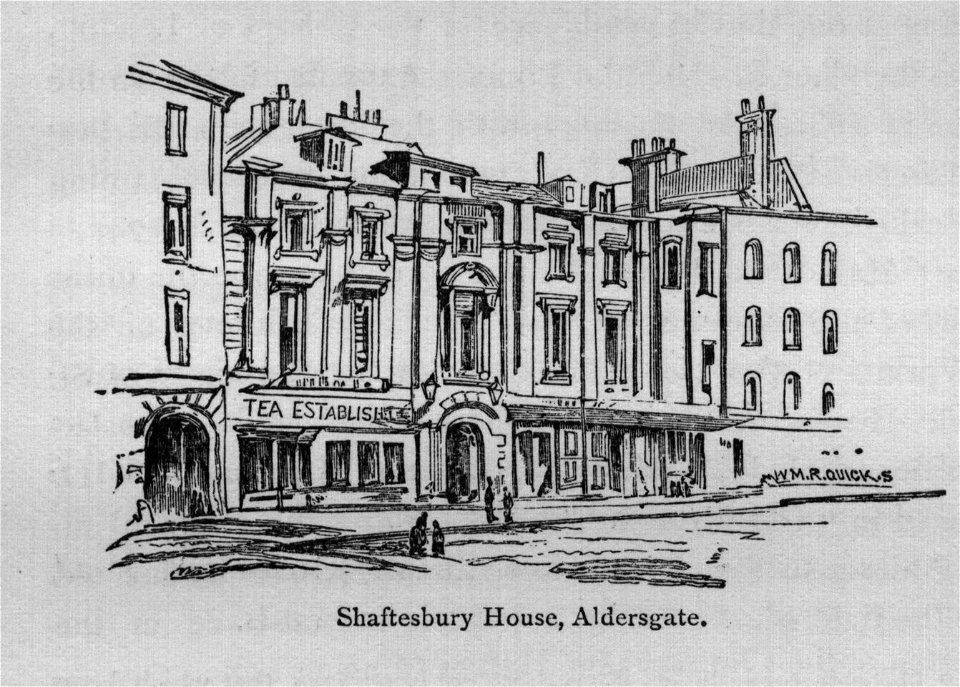 Shaftesbury House, Aldersgate - Walks in London, Augustus Hare, 1878