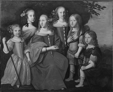 Sex av Ludvig VI lantgreve av Hessen-Darmstadt barn (Salomon Duarte) - Nationalmuseum - 14719