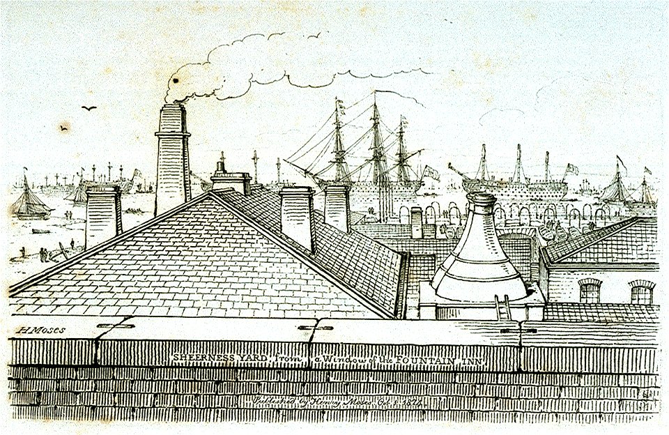 Sheerness Yard from the window of the Fountain Inn RMG PU7890