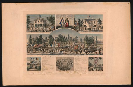 Seventh general Singer Festival in Philad. Pa. 13 to the 16 of June 1857 Siebentes allgemeines Saengerfest in Philadelphia vom 13 - 16 Juni 1857. LCCN2016645696