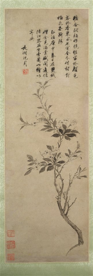 Shen Zhou - Flowering Crab Apple - 1997.101 - Cleveland Museum of Art