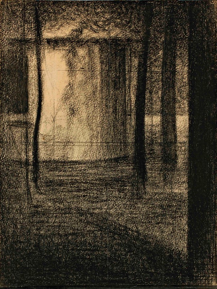 Seurat - Femme debout, la tête nue, vers 1882, Hauke 505