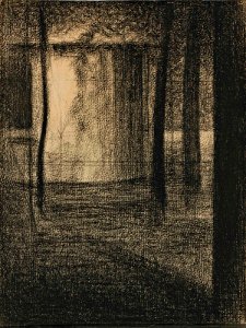 Seurat - Femme debout, la tête nue, vers 1882, Hauke 505