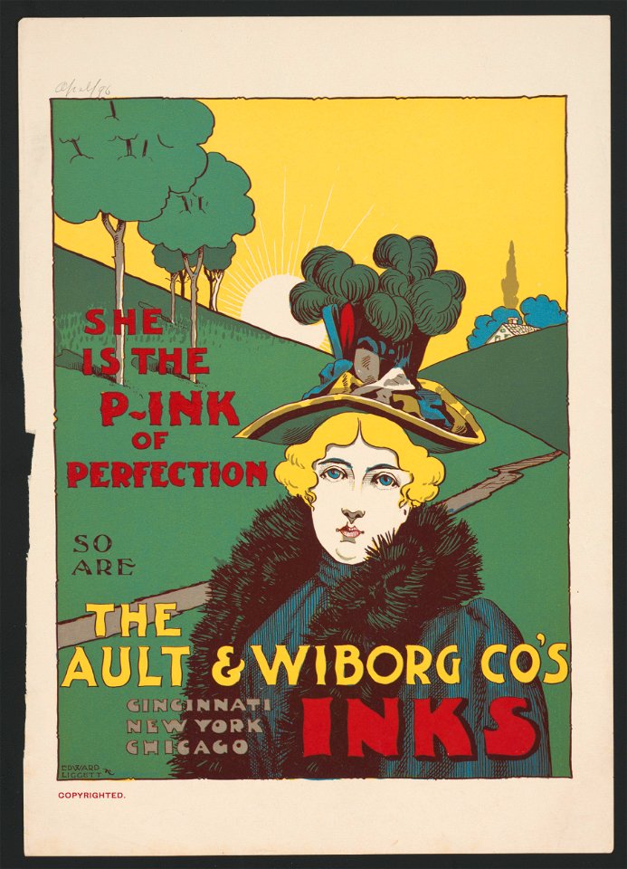She is the pink of perfection so are the Ault and Wiborg Co,'s inks LCCN2014650146