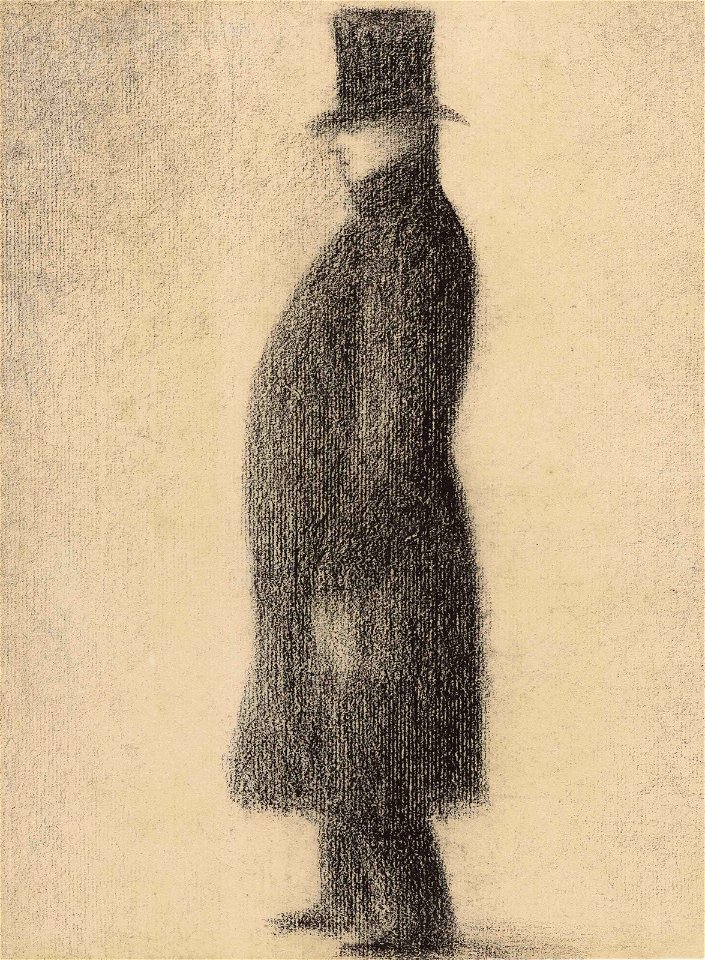 Seurat - Le haut de forme, circa 1883, Hauke 571