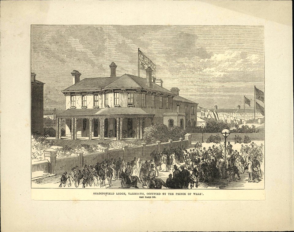 Shadingfield Lodge at Yarmouth, occupied by Prince of Wales, United Kingdom, objectnr A 57515