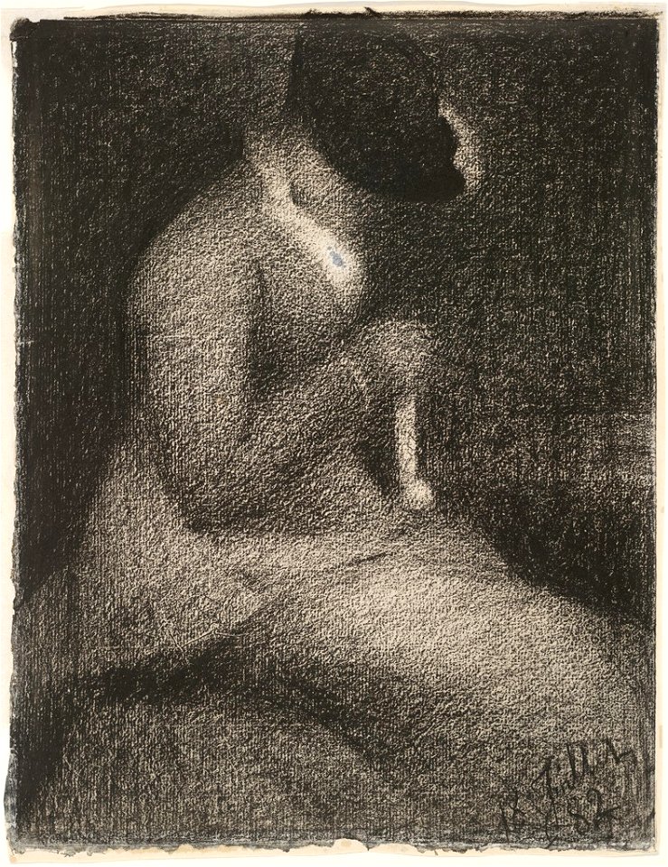 Seurat - Woman Knitting, 1882