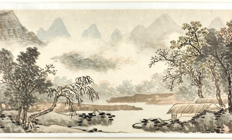 Shen Zhou - Clouds over the River before Rain - 1961.224 - Art Institute of Chicago