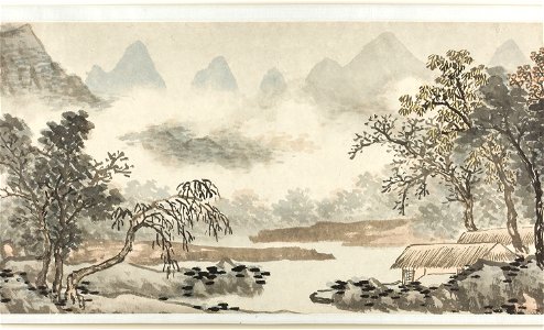 Shen Zhou - Clouds over the River before Rain - 1961.224 - Art Institute of Chicago