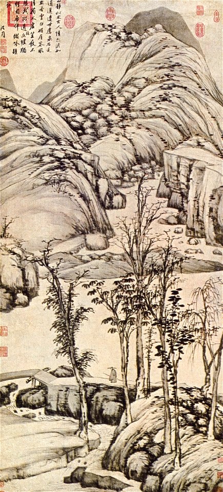 Shen Zhou. Walking with a Staff. National Palace Museum, Taipei