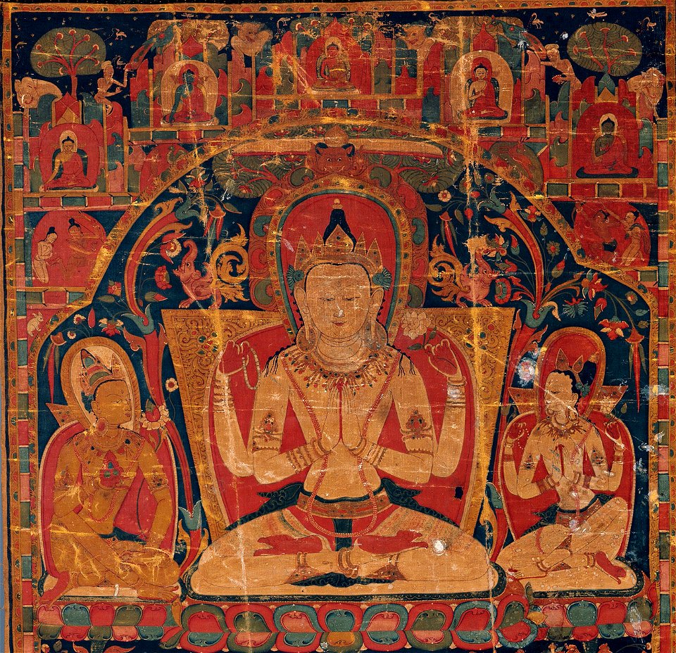 Shadakshari-Lokeshvara, 1st half of the 13th century, Potala, Lhasa (cropped)