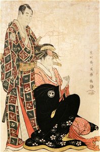 Sharaku (1794) Sawamura Sōjūrō III as Nagoya Sanza, and Segawa Kikunojō III as the courtesan Katsuragi