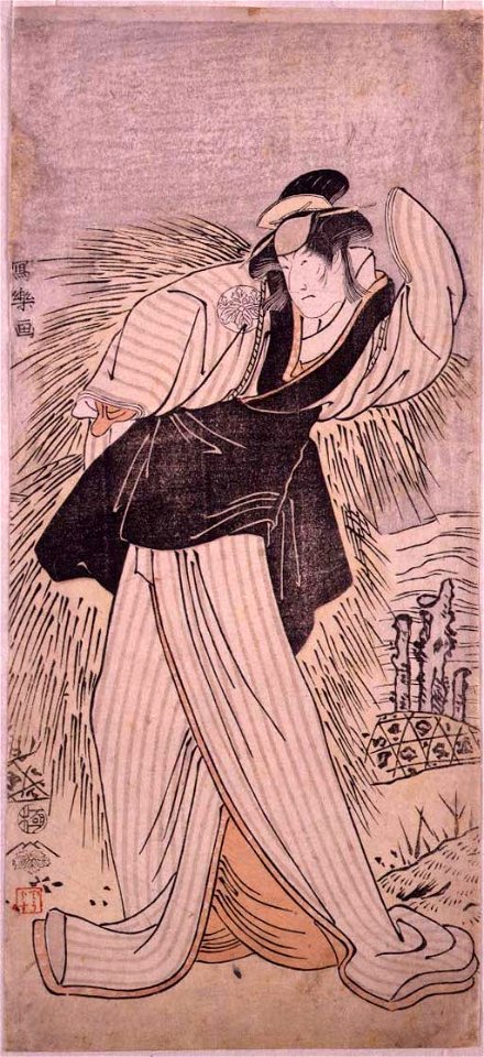 Sharaku (1794) Nakayama Tomisaburō I as Ohisa, wife of Sazanami Tatsugorō, actually Teriha, the younger sister of Abe Sadatō (hosoban) (cropped)
