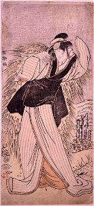 Sharaku (1794) Nakayama Tomisaburō I as Ohisa, wife of Sazanami Tatsugorō, actually Teriha, the younger sister of Abe Sadatō (hosoban) (cropped)