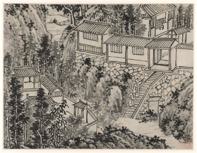 Shen Zhou - Twelve Views of Tiger Hill, Suzhou, The Pine Retreat - 1964.371.3 - Cleveland Museum of Art