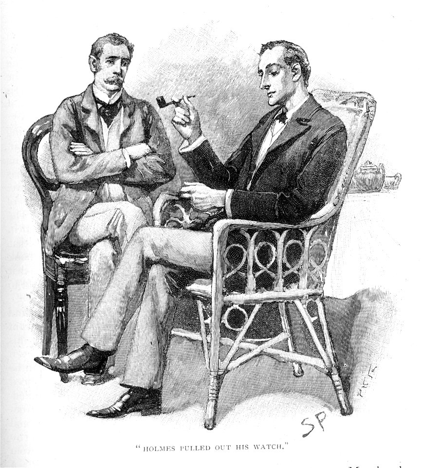 Sherlock Holmes & Watson - The Greek Interpreter - Sidney Paget
