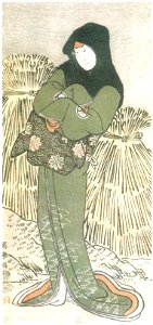Sharaku (1794) Iwai Hanshirō IV as Otoma, Daughter of Ohina from Inamuragasaki in Kamakura, actually Kikusui, the wife of Kusunoki Masashige (Royal Library of Belgium)