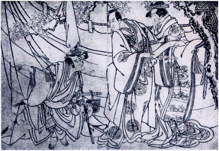 Sharaku (c. 1794–95) Nakagawa Tomisaburō II, Ichikawa Omezō I, Ichikawa Komazō III