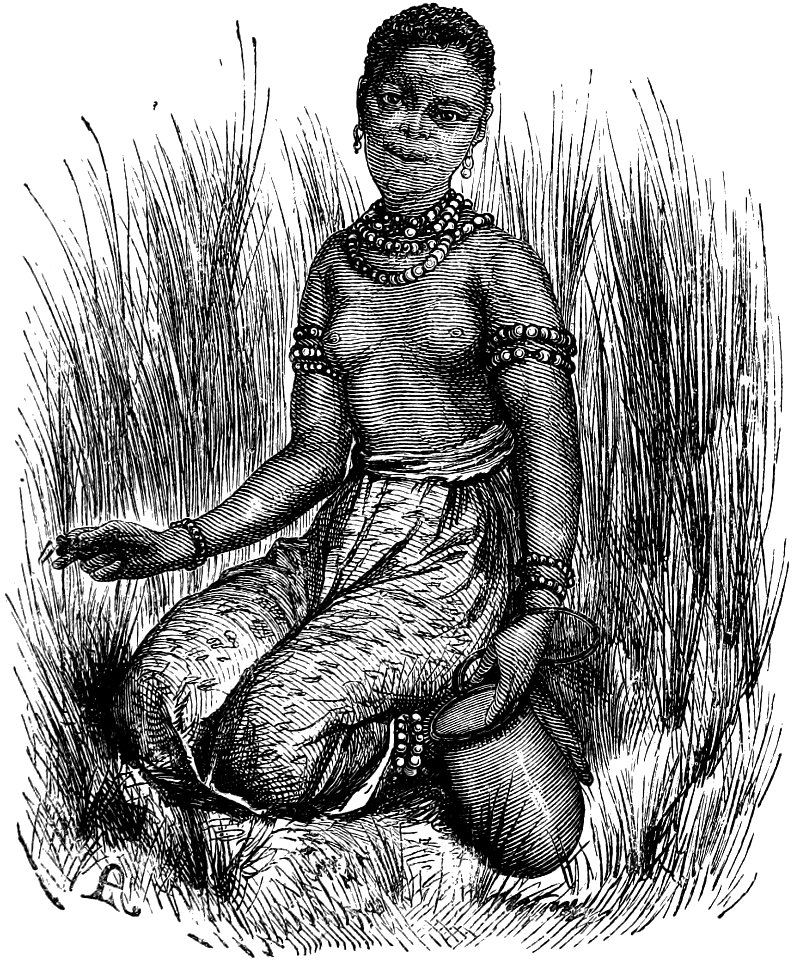 Seven Years in South Africa, page 253, Barolong maiden