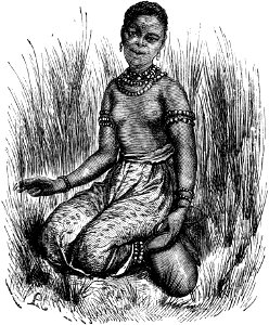 Seven Years in South Africa, page 253, Barolong maiden