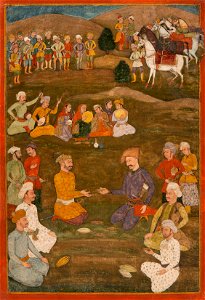 Shah Abbas the Great receiving the Mughal ambassador Khan’Alam in 1618