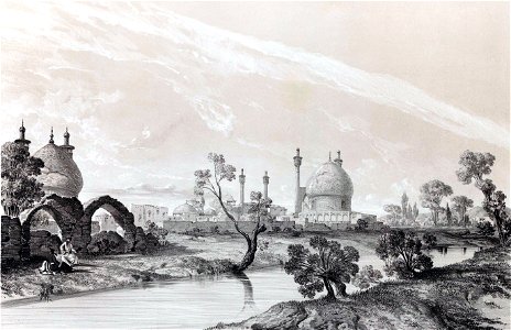 Shah Mosque , Isfahan by Eugène Flandin