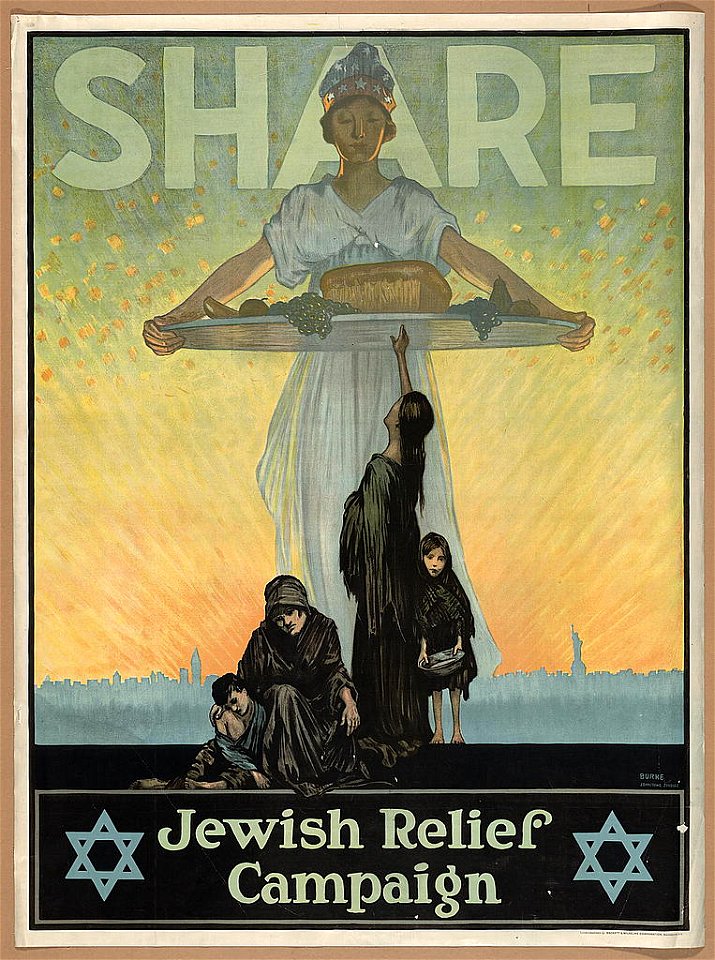 Share-Jewish Relief Campaign - Burke, Johnstone Studios ; lithographed by Sackett & Wilhelms Corporation, Brooklyn, N.Y. LCCN2002708880